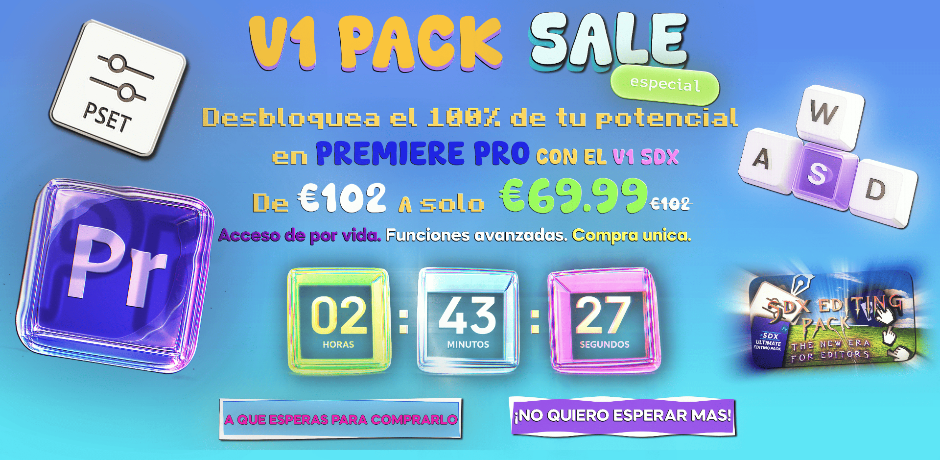 V1 PACK · ACCESO COMPLETO DE POR VIDA